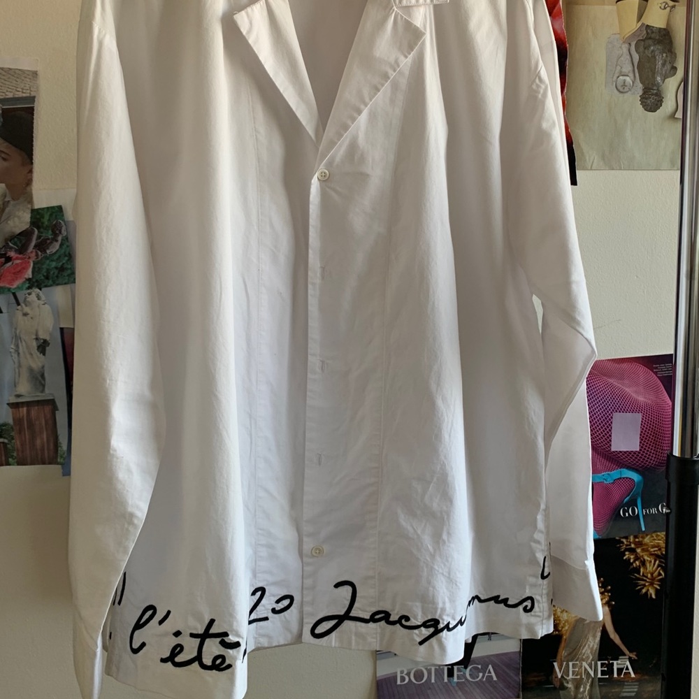 White Oversized Jacquemus Button Up